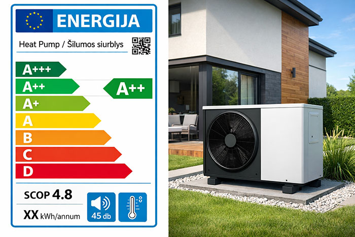 A+ ir A++ šilumos siurbliai – ką reiškia šie ženklai?