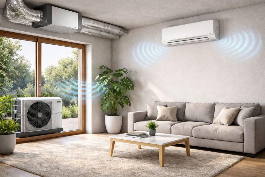 Triukšmo mažinimas namuose: kaip rekuperacija ir šilumos siurbliai veikia akustinį komfortą?