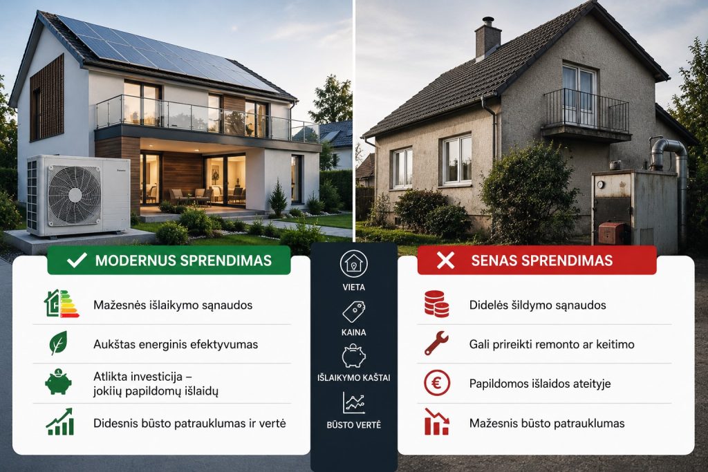Modernus sprendimas prieš seną sprendimą