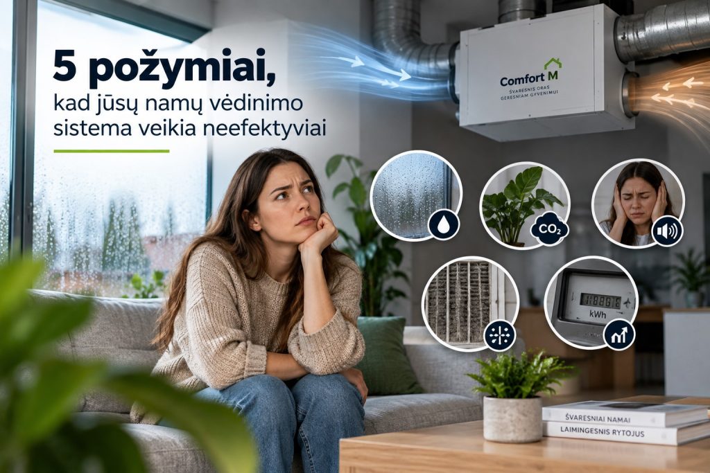 5 požymiai, kad jūsų namų vėdinimo sistema veikia neefektyviai