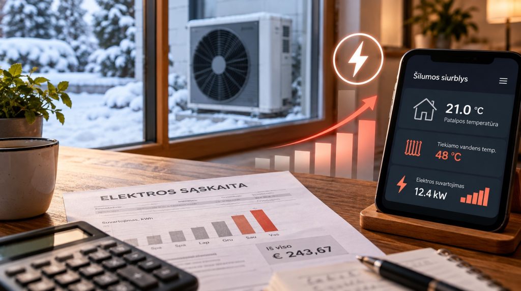 Kodėl šilumos siurblys sunaudoja daugiau elektros nei tikėtasi?